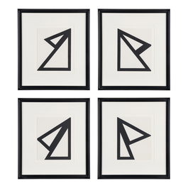 Cuadro Pintura Abstracto 4/M 44 X 50 cm (Set de 4)