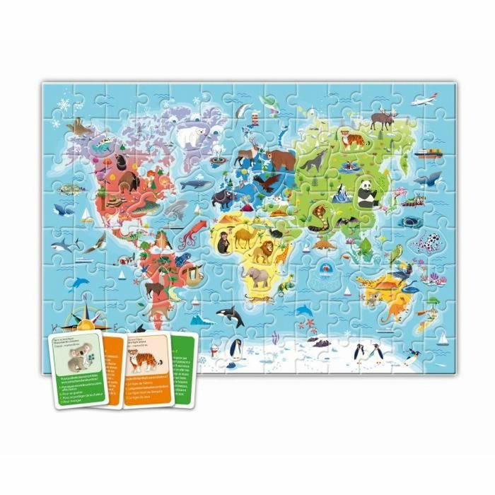 Clementoni Puzzle para descubrir el mundo con actividades y desafíos