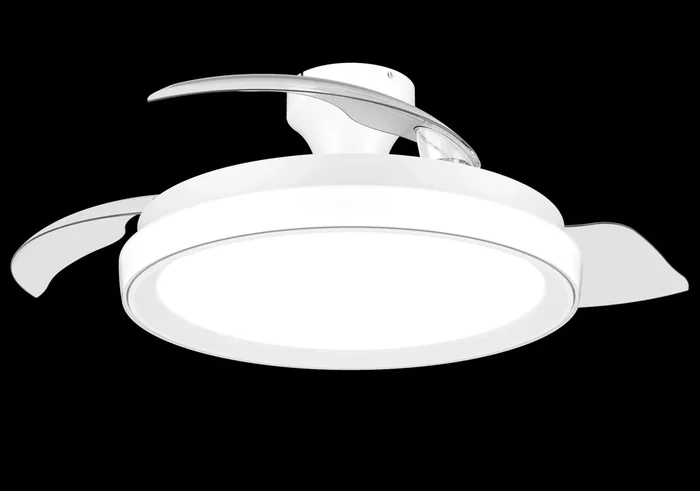 Philips Bliss - Ventilador de techo con aspa retráctil y luz LED regulable 3CCT, motor DC 28W+35W, flujo de aire bidireccional, blanco, Ø106 cm