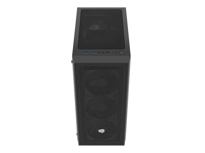 Fury Shobo SH8F Torre Midi Tower Negra con Ventana Sin Fuente 4 Ventiladores 120mm
