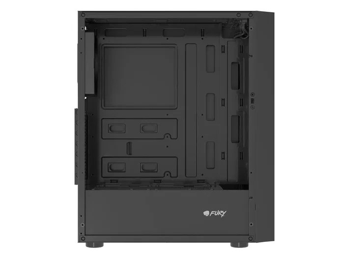Fury Shobo SH8F Torre Midi Tower Negra con Ventana Sin Fuente 4 Ventiladores 120mm