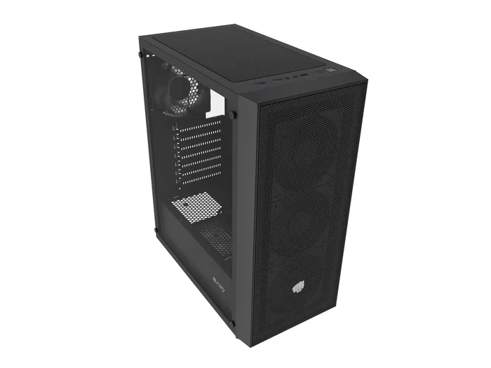 Fury Shobo SH8F Torre Midi Tower Negra con Ventana Sin Fuente 4 Ventiladores 120mm