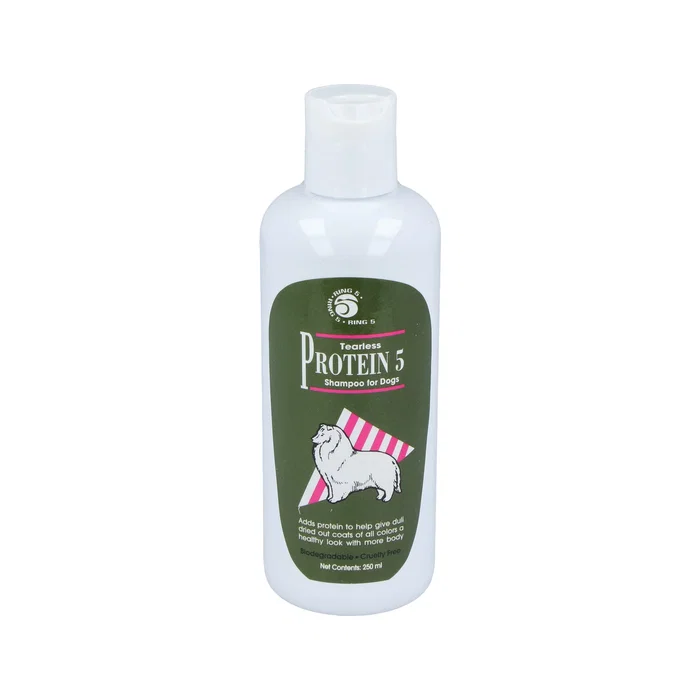 Ring 5 Vet Champú Proteína 5 Perros Vitalidad y Brillo Pelo, con Vitaminas y Colágeno, 250ml Ring 5 Vet Champú Proteína 5 Perros Vitalidad y Brillo Pelo, con Vitaminas y Colágeno, 250ml