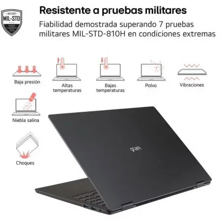 LG Gram Pro 17Z90TR-E.AD88B Portátil 17" Intel Core Ultra 7-255H, 32GB RAM, 1TB SSD, NVIDIA RTX 5050 8GB, IPS 2560x1600, Windows 11 Home