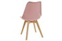 DKD Home Decor Silla Scandi Jiete basics Rosa Natural 55 x 83 x 48 cm (4 Unidades)