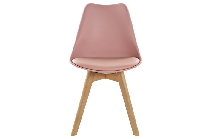 DKD Home Decor Silla Scandi Jiete basics Rosa Natural 55 x 83 x 48 cm (4 Unidades)
