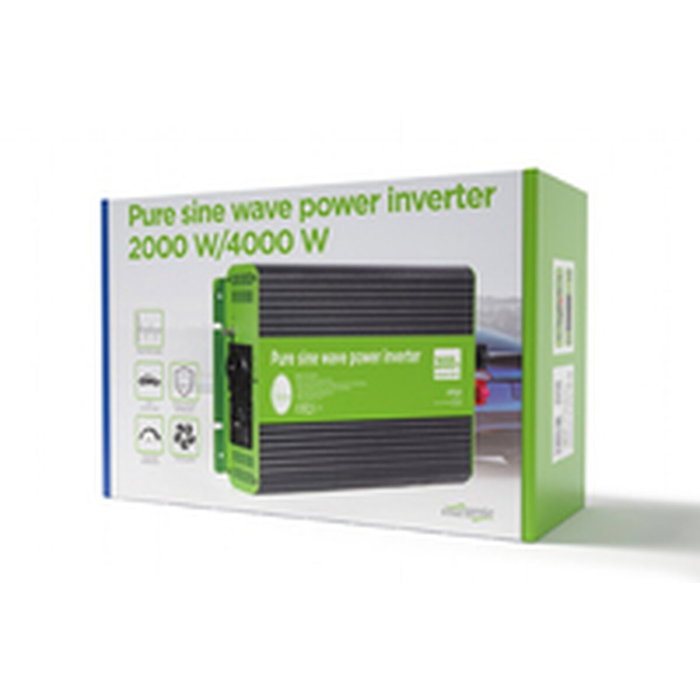 EnerGenie EG-PWC-PS2000-01 Inversor de Corriente Auto 2000 W Negro, Verde