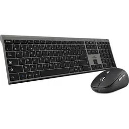Bluestork PACK-WL-PC-BK / FR Pack Teclado y Ratón Inalámbrico Silencioso Recargable Negro