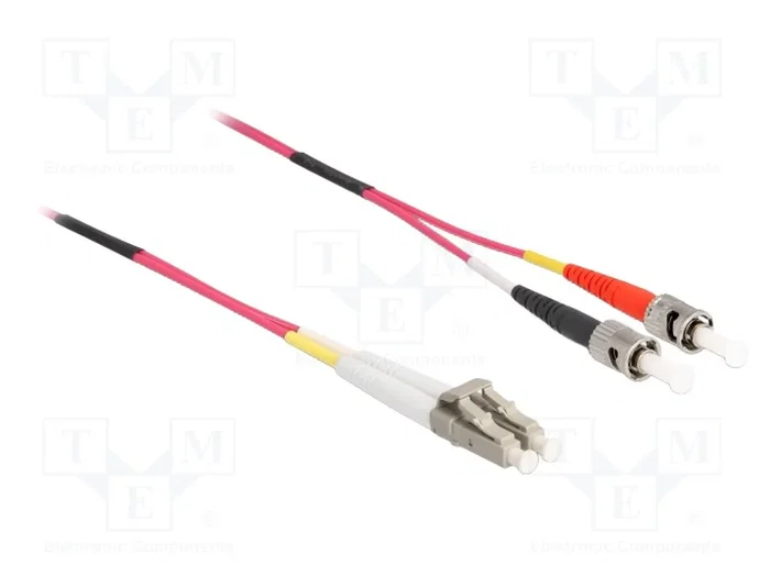 DeLOCK Cable de fibra óptica LC a ST Multimodo OM4, 2 m, Violeta DeLOCK Cable de fibra óptica LC a ST Multimodo OM4, 2 m, Violeta