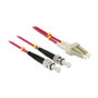 DeLOCK Cable de fibra óptica LC a ST Multimode OM4 2 m, Violeta