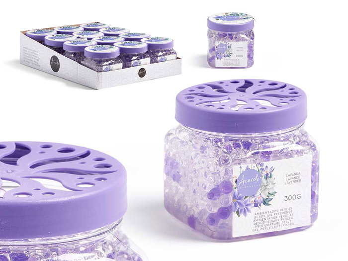 Acorde Ambientador de Gel en Bolas, Fragancia Lavanda, 300 g, Dimensiones 8.5x8.5x8.5 cm, Color Morado (Set de 12) Acorde Ambientador de Gel en Bolas, Fragancia Lavanda, 300 g, Dimensiones 8.5x8.5x8.5 cm, Color Morado (Set de 12)