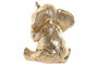 DKD Home Decor Figura de Elefante Sentado en Resina Dorado (Surtido)