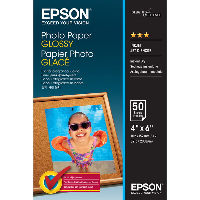 Epson Photo Paper Glossy 10x15cm 50 Hojas C13S042547