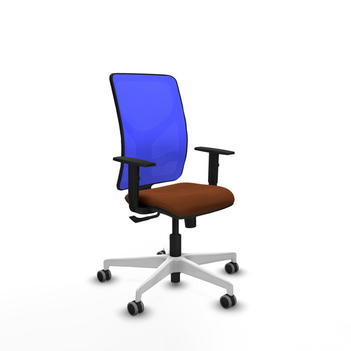PIQUERAS Y CRESPO Silla de oficina Motilla con mecanismo Sincro, Marrón y Azul PIQUERAS Y CRESPO Silla de oficina Motilla con mecanismo Sincro, Marrón y Azul