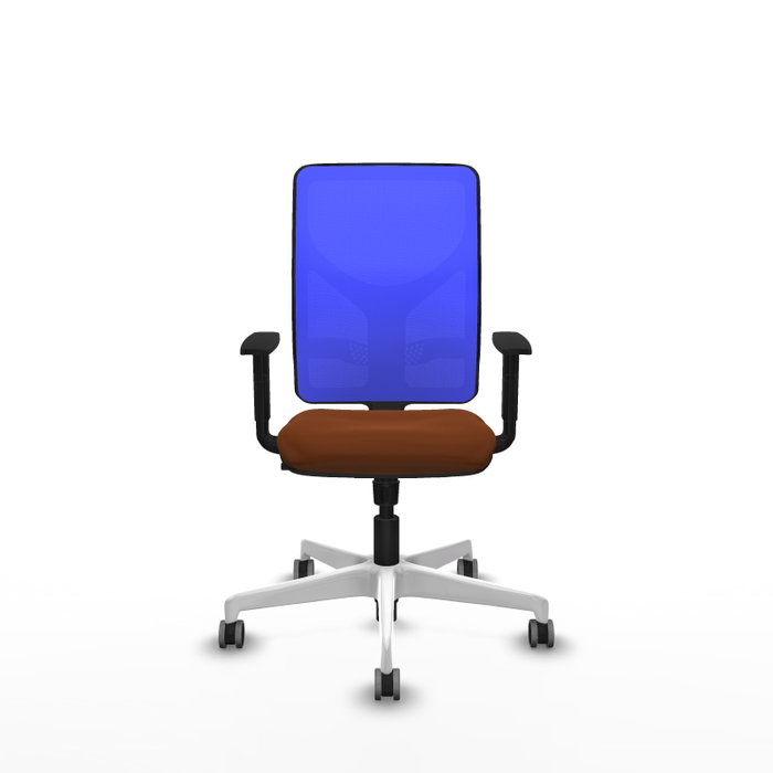 PIQUERAS Y CRESPO Silla de oficina Motilla con mecanismo Sincro, Marrón y Azul PIQUERAS Y CRESPO Silla de oficina Motilla con mecanismo Sincro, Marrón y Azul