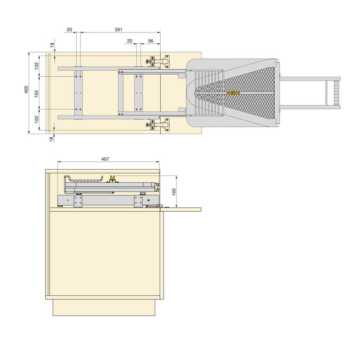 Emuca Tabla de planchar plegable y extraíble para mueble. Modelo: Iron Alu, Aluminio, Gris antracita Emuca Tabla de planchar plegable y extraíble para mueble. Modelo: Iron Alu, Aluminio, Gris antracita