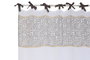 DKD Home Decor Nature23 Cortina Cottage Blanco Marron 260 x 260 x 140 cm (2 Unidades) Algodon Polyester