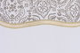 DKD Home Decor Nature23 Cortina Cottage Blanco Marron 260 x 260 x 140 cm (2 Unidades) Algodon Polyester