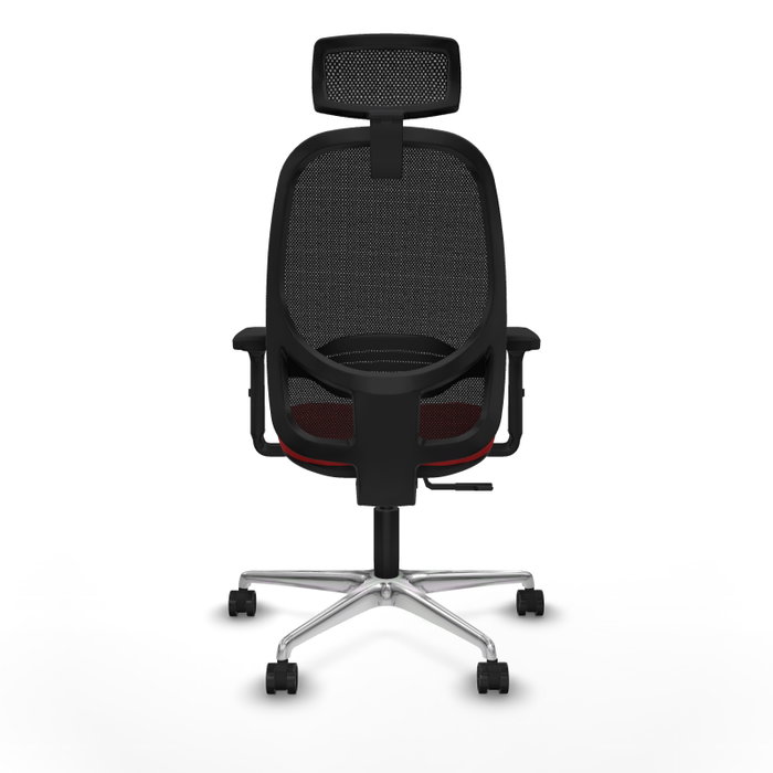 PIQUERAS Y CRESPO Silla de oficina Cilanco con mecanismo Sincro, Rojo y Negro