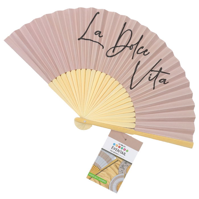 Jet Lag Abanico de Madera de Bambú