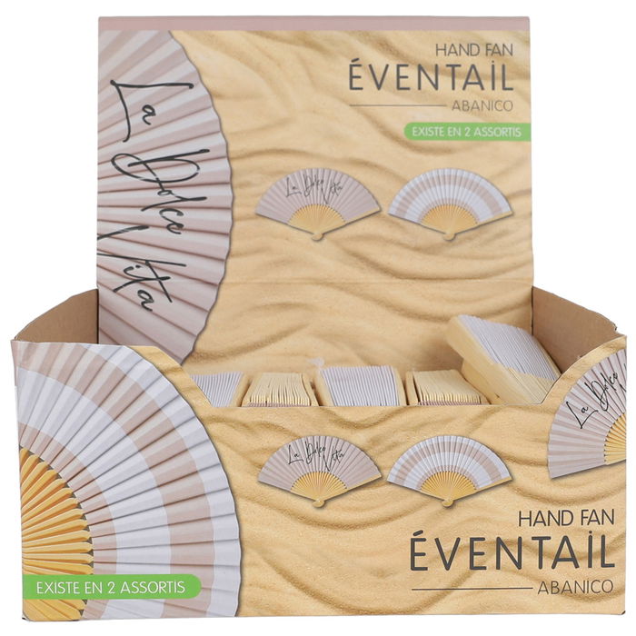 Jet Lag Abanico de Madera de Bambú