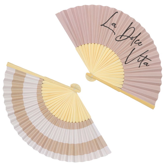 Jet Lag Abanico de Madera de Bambú