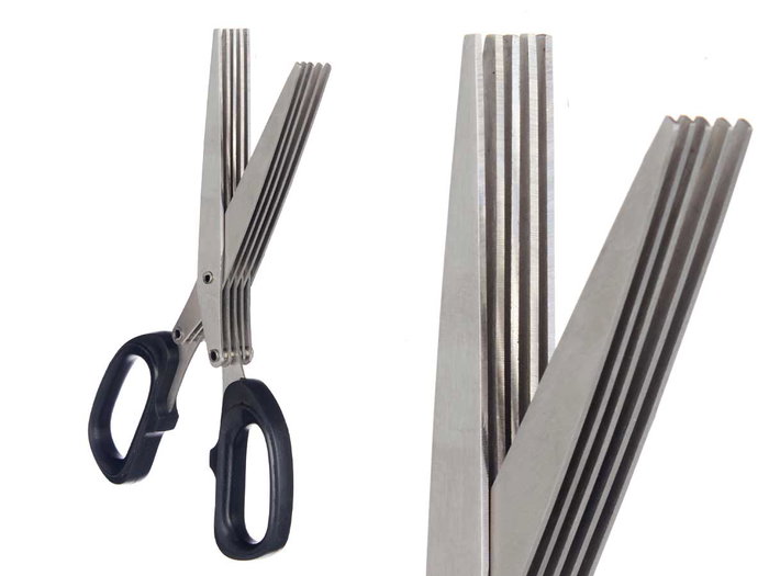 Kinvara Tijera Triple Negra 7x18.5x1.7 cm (Set de 12)