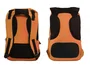 KeepOut BK7F Mochila Gaming para Portátil hasta 17 Pulgadas, Múltiples Compartimentos Acolchados, Naranja y Negro, Nylon e Imitación Piel