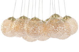 DKD Home Decor Lámpara de Techo Moderna Dorado 60 x 60 x 60 cm Cristal Metal Bolas G9