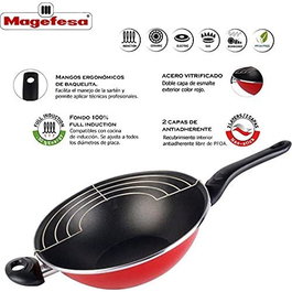 MAGEFESA PRAGA WOK 28 ACERO ESMALTADO