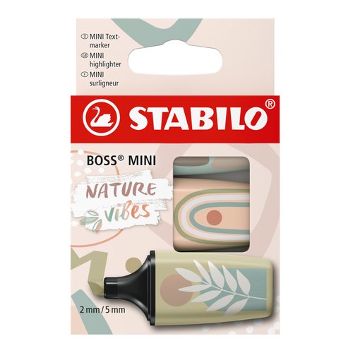 Stabilo Boss Mini Nature Vibes Colores Surtidos Estuche de 3 unidades
