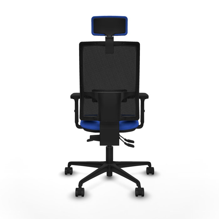 PIQUERAS Y CRESPO Bormate Silla de oficina Azul y Negro con mecanismo Asincro