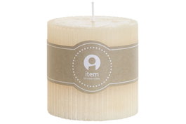 DKD Home Decor Vela de pilar en color crema, 220 g