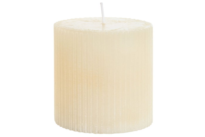 DKD Home Decor Vela de pilar en color crema, 220 g