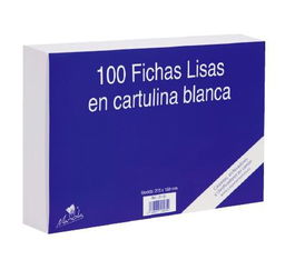 Mariola Ficha Lisa 150x100 mm Cartulina 180 gr Blanco Paquete De 100