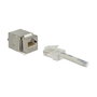 DeLOCK 86404 Módulo Keystone RJ45 Secure Cat.6 > LSA Plata
