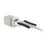 DeLOCK 86404 Módulo Keystone RJ45 Secure Cat.6 > LSA Plata