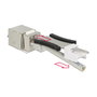 DeLOCK 86404 Módulo Keystone RJ45 Secure Cat.6 > LSA Plata