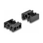 DeLOCK Soporte para funda de cable con clip de bloqueo 13 mm, Negro, 8 piezas