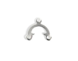Innspiro Conector metálico de 3 agujeros plateado 10x8mm (10 unidades)