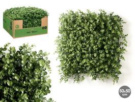 Ibergarden Jardín Vertical Hoja Redonda 54x54x3 cm Verde Plástico (Set de 10)