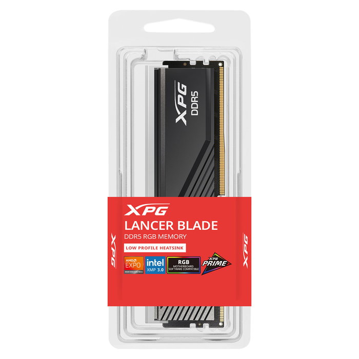 ADATA XPG Lancer Blade RGB DDR5 RAM 16 GB (1x16GB) 6000 MHz CL30 DIMM Negro - Intel XMP 3.0 / AMD EXPO, RGB, On-Die ECC (AX5U6000C3016G-SLABRBK)