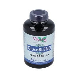 VBYOTICS Glucoblend 90 Cápsulas - Glucosamina, Condroitina, MSM, Ácido Hialurónico, Vitamina D3 B6