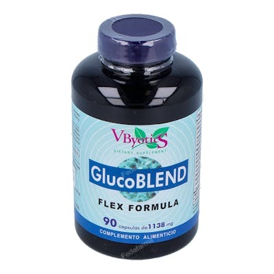 VBYOTICS Glucoblend 90 Cápsulas - Glucosamina, Condroitina, MSM, Ácido Hialurónico, Vitamina D3 B6 VBYOTICS Glucoblend 90 Cápsulas - Glucosamina, Condroitina, MSM, Ácido Hialurónico, Vitamina D3 B6