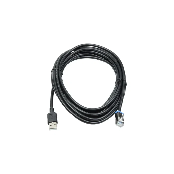 Datalogic 90A052292 Cable USB para Lector de Códigos de Barras, USB A Macho a RJ-45 Macho, Negro, 4.57 m (15 ft), Compatible con QuickScan 2500