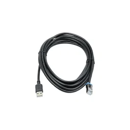 Datalogic 90A052292 Cable USB para Lector de Códigos de Barras, USB A Macho a RJ-45 Macho, Negro, 4.57 m (15 ft), Compatible con QuickScan 2500
