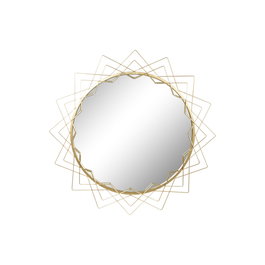 DKD Home Decor Espejo Dorado 80 x 80 x 2.5 cm Metal Cristal