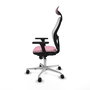 PIQUERAS Y CRESPO Silla de oficina Jorquera Rosa y Blanca