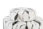 DKD Home Decor Tibor de Porcelana con Hojas Blanco
