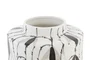 DKD Home Decor Tibor de Porcelana con Hojas Blanco